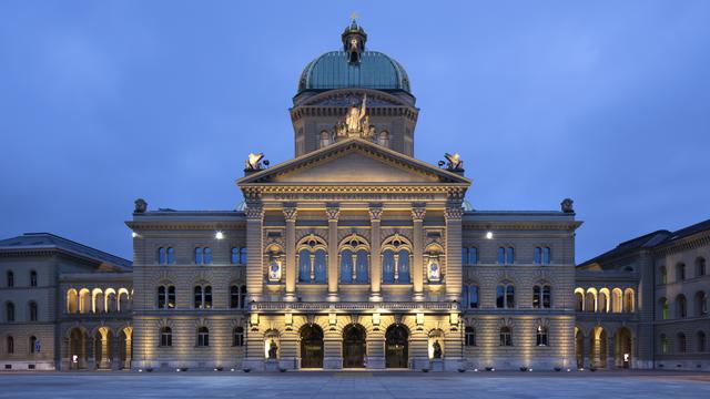 Le Palais fédéral à Berne. [Keystone - Peter Klaunzer]