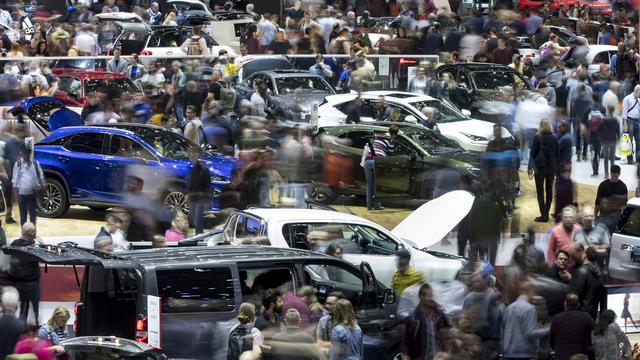 En 2019, le Salon international de l'automobile avait accueilli 600'000 visiteurs. [Keystone - Laurent Gillieron]