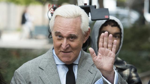 Donald Trump à la rescousse de Roger Stone, un de ses amis de longue date. [Cliff Owen]