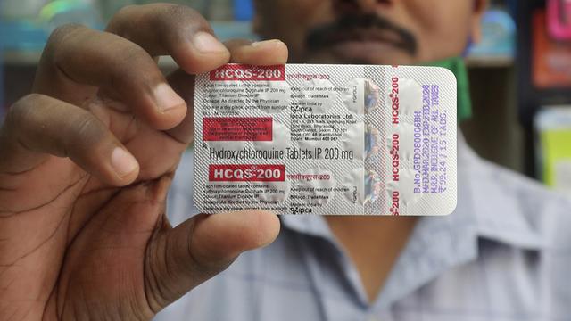 Une tablette d'hydroxychloroquine. [AP Photo/Keystone - Rafiq Maqbool]