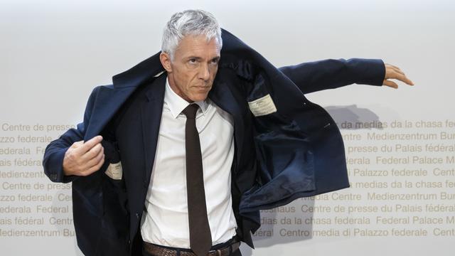 Michael Lauber a quitté son poste au cours de son deuxième mandat à la tête du MPC. [Keystone - Peter Klaunzer]