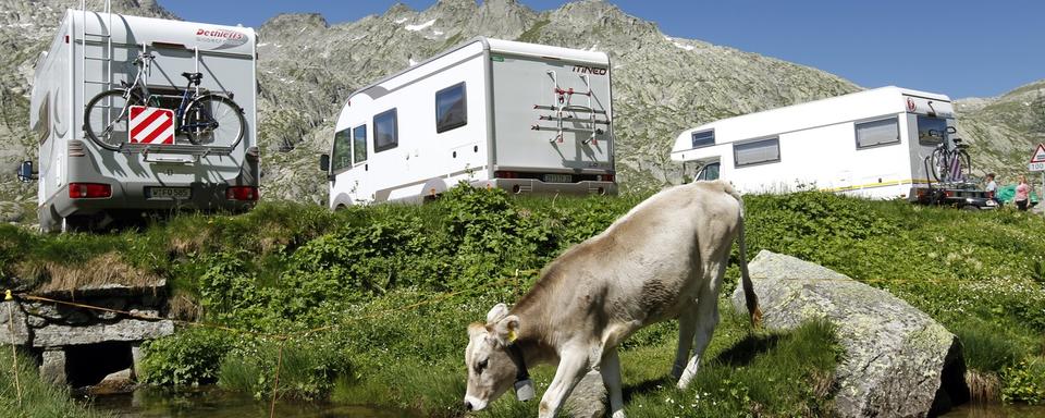 Le nombre de ventes de camping-car a augmenté durant la crise sanitaire de la Covid-19. [Keystone - Urs Flüeler]