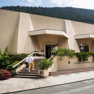 L'entrée de la Fondation Gianadda à Martigny. [Keystone - Jean-Christophe Bott]