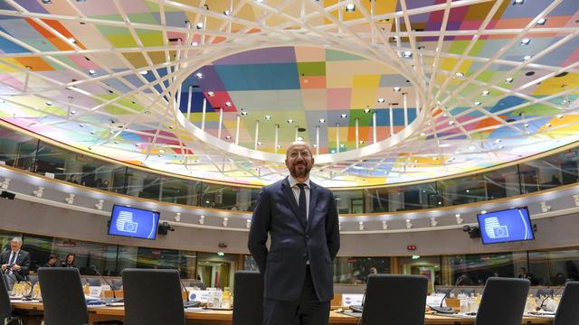 Charles Michel, président du Conseil, qui a la responsabilité de trouver un compromis pour le budget de l'UE. [EPA/ Keystone - Olivier Hoslet]