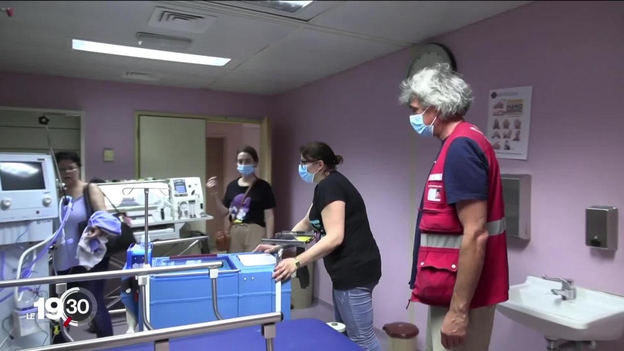 Reportage à Beyrouth avec les experts du Corps suisse d'aide humanitaire actifs auprès des femmes enceintes.