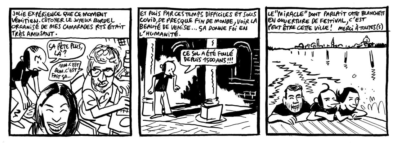 L'auteur de BD Pierre Wazem est à la Mostra de Venise. 15e. [RTS - Pierre Wazem]