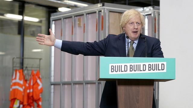 Boris Johnson propose une "révolution par les infrastructures", le 30 juin 2020. [Keystone - EPA / Andrew Parsons / 10 Downing Street]