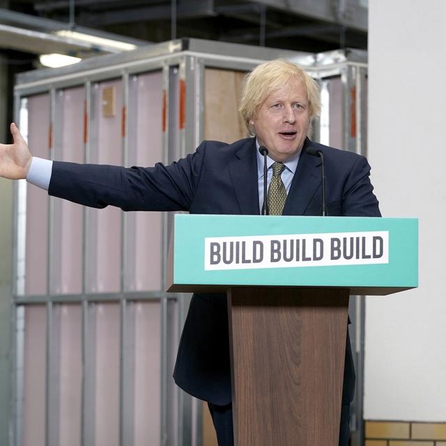 Boris Johnson propose une "révolution par les infrastructures", le 30 juin 2020. [Keystone - EPA / Andrew Parsons / 10 Downing Street]