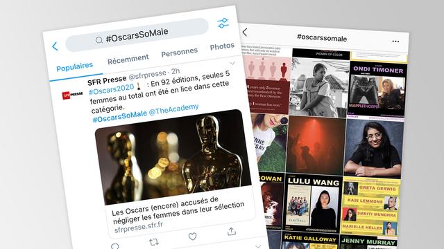 Le nouvel hashtag #OscarsSoMale sévit sur la toile. [RTS - jas]