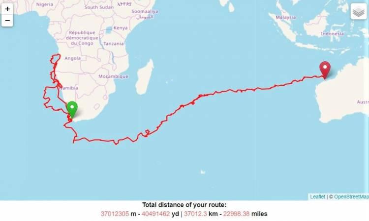 L'incroyable voyage de Yoshi, la tortue Caouanne qui a recouvré la liberté après vingt ans passé dans un aquarium de Cape Town. 37'000 kilomètres parcourus en 26 mois entre Cape Town et Point Samson, en Australie-Occidentale. [Two Oceans Aquarium]