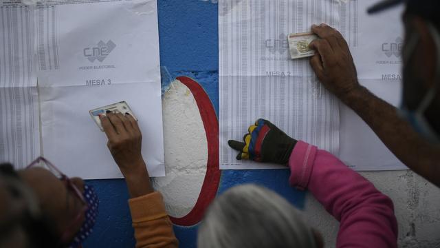 Des élections législatives sans suspense ont lieu au Venezuela. [Keystone/AP - Matias Delacroix]