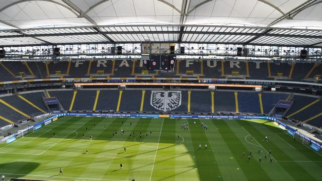 L'enceinte de l'Eintracht accueillera-t-elle la suite et fin de la Ligue des champions 2019-2020? [Keystone - Eric Dobias]