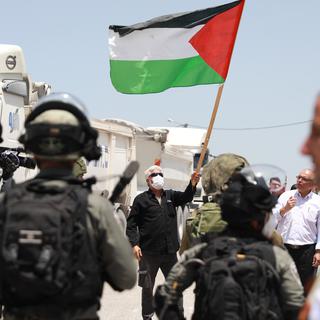 Manifestations en Cisjordanie occupée contre le projet d'annexion israélien [AFP - Issam Rimawi]