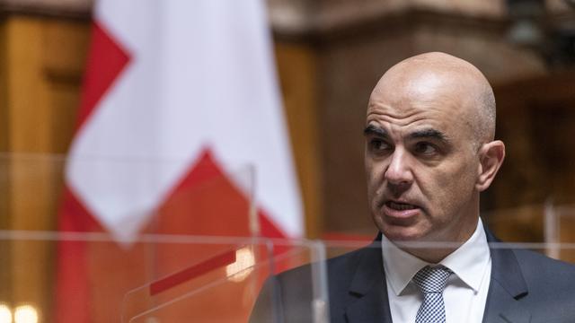 Le conseiller fédéral Alain Berset, en charge des assurances sociales. [Keystone - Alessandro della Valle]