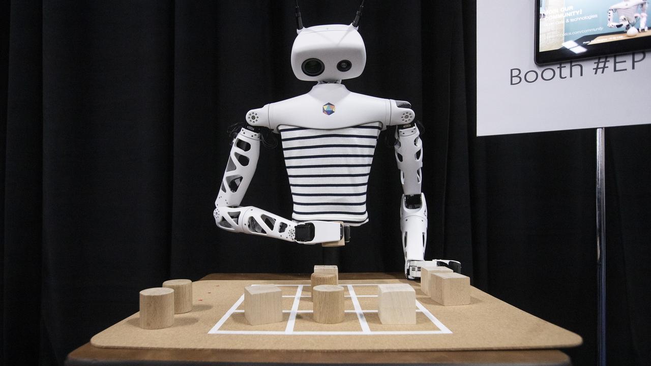 Un robot présenté lors du dernier CES de Las Vegas en janvier. [Keystone - EPA/Etienne Laurent]