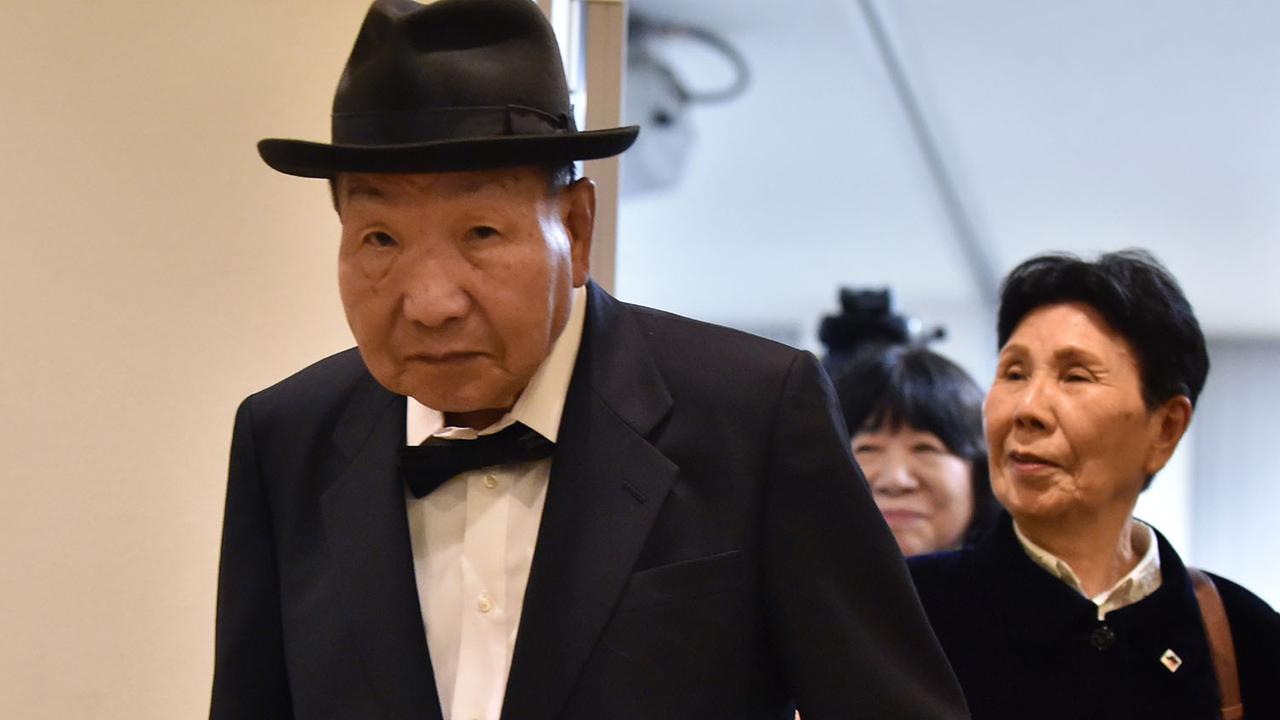 Iwao Hakamada lors de sa remise en liberté en 2014. [AFP - Kazuhiro Nogi]