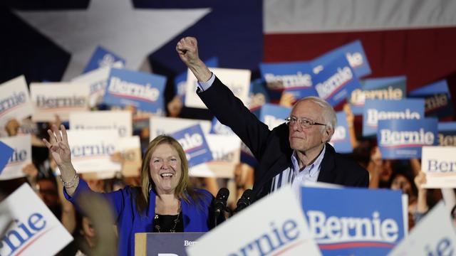 Bernie Sanders fête sa victoire au vote de la primaire démocrate du Nevada [AP/Keystone - Eric Gay]