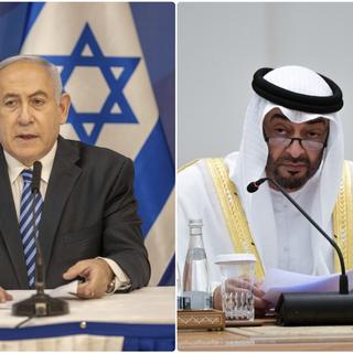 Benjamin Netanyahu (à gauche) et Mohammed ben Zayed Al-Nahyane. [AFP/Keystone - Photomontage]