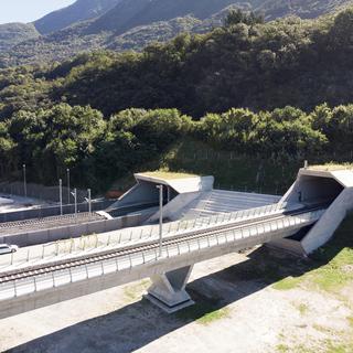 Le tunnel du Ceneri, au Tessin, sera inauguré vendredi. [Keystone - Gaetan Bally]
