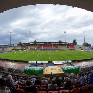 Le stade de la Pontaise le 2 août lors de la rencontre entre Lausanne-Sport et Wil. [Keystone - Salvatore Di Nolfi]