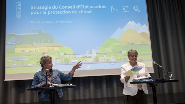 Le gouvernement vaudois a présenté son plan pour la protection du climat. [Keystone - Jean-Christophe Bott]