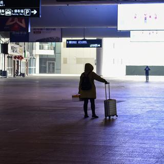 La gare de Wuhan le 23 janvier dernier, désertée par les passagers [AFP - Hector Retamal]
