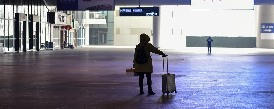 La gare de Wuhan le 23 janvier dernier, désertée par les passagers [AFP - Hector Retamal]