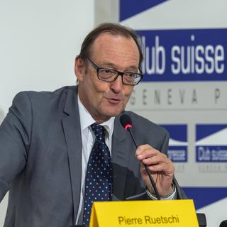 Pierre Ruetschi, directeur du Club suisse de la Presse, le 31 octobre 2019. [Keystone - Martial Trezzini]