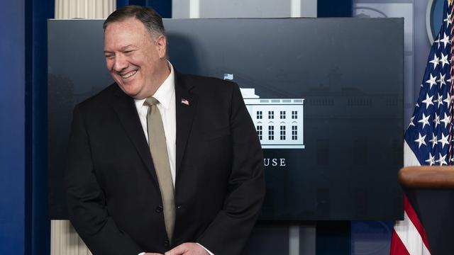 Le secrétaire d'Etat américain Mike Pompeo, photographié ici le 8 avril 2020 à la Maison-Blanche. [EPA/Keystone - Chris Kleponis]