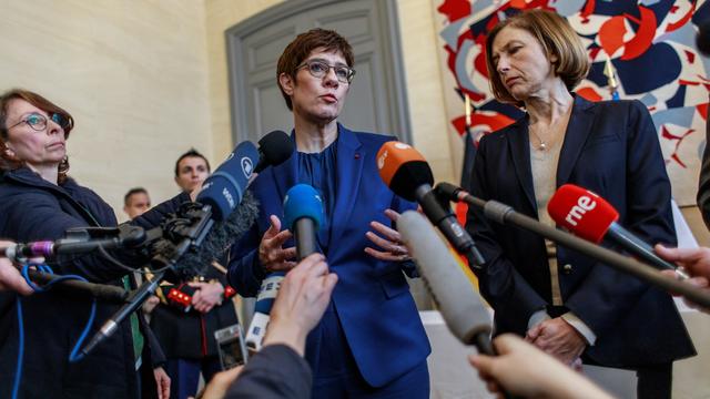 Annegret Kramp-Karrenbauer avait annoncé son retrait en fin de semaine dernière. [AFP - Christophe Petit Tesson]