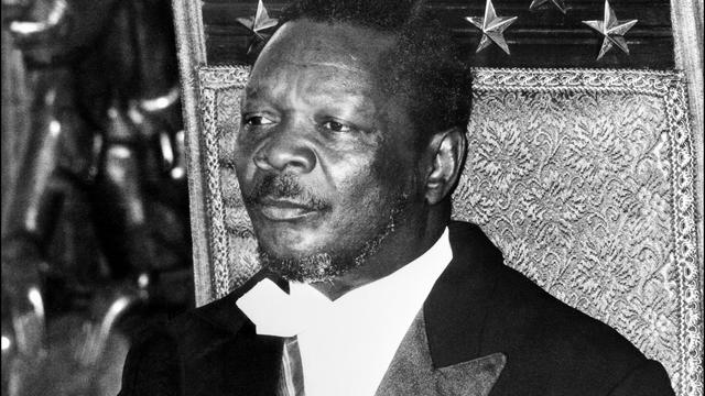 Le président centrafricain Jean-Bedel Bokassa en 1976. [afp]