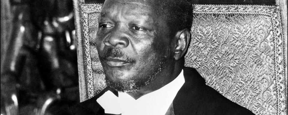 Le président centrafricain Jean-Bedel Bokassa en 1976. [afp]