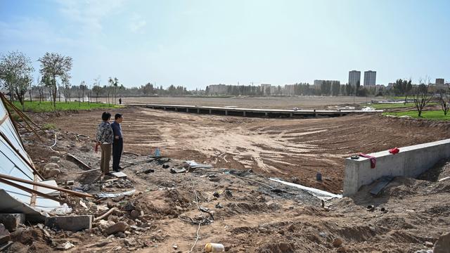 Un cimetière ouïghours rasé par Pékin dans la région du Xinjiang, en Chine, en septembre 2019. [AFP - Hector Retamal]