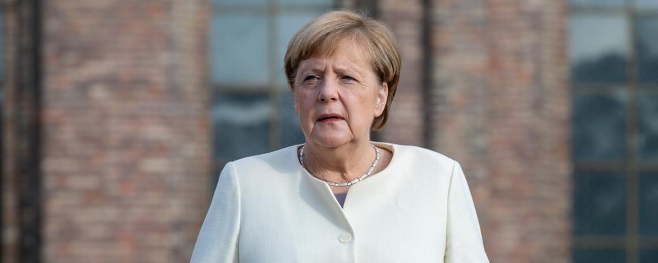 La chancelière allemande Angela Merkel photographiée 3 octobre 2020. [Keystone - EPA/ANDREAS GORA]