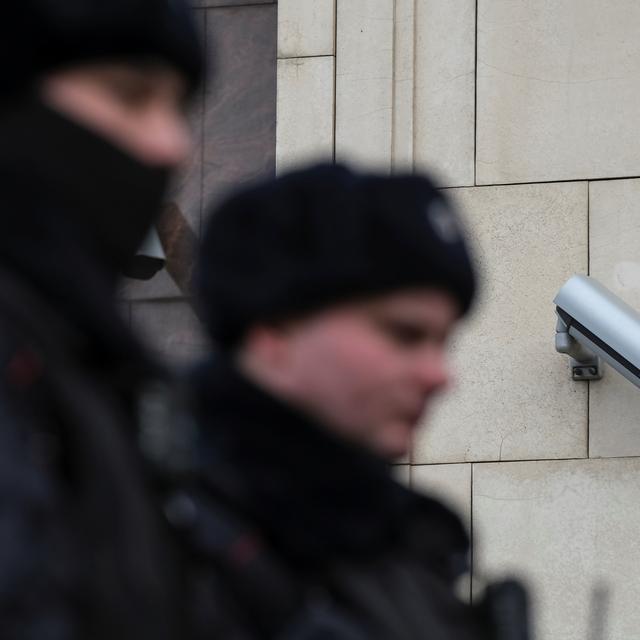 Une caméra de surveillance dans le centre de Moscou, en Russie, le 26 janvier 2020. [Reuters - Shamil Zhumatov]