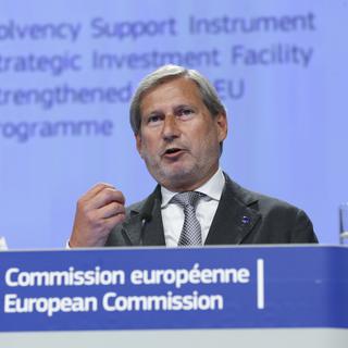 Johannes Hahn, le commissaire européen au budget et à l'administration. [EPA/Keystone - François Walschaerts]
