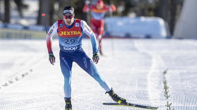 Dario Cologna s'est montré à l'aise sur la neige de Val di Fiemme. [Urs Flueeler]