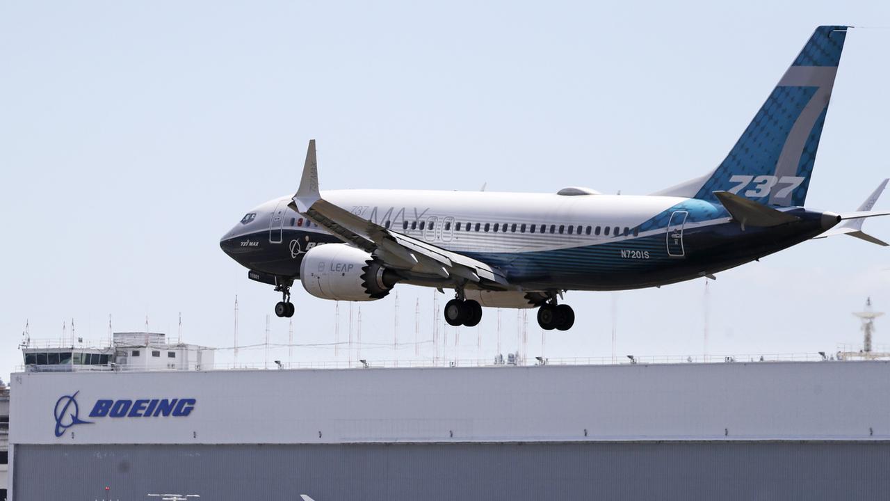 L'appareil lors de son premier vol d'essai au Boeing Field à Seattle, 29.06.2020. [AP/Keystone - Elaine Thompson]