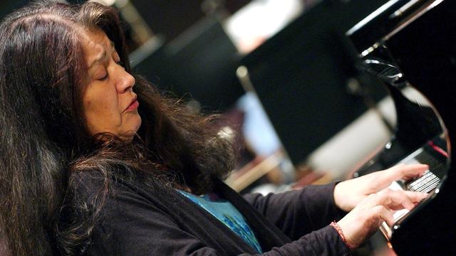 Martha Argerich au Verbier Festival le 31 juillet 2003. [Keystone - Olivier Maire]