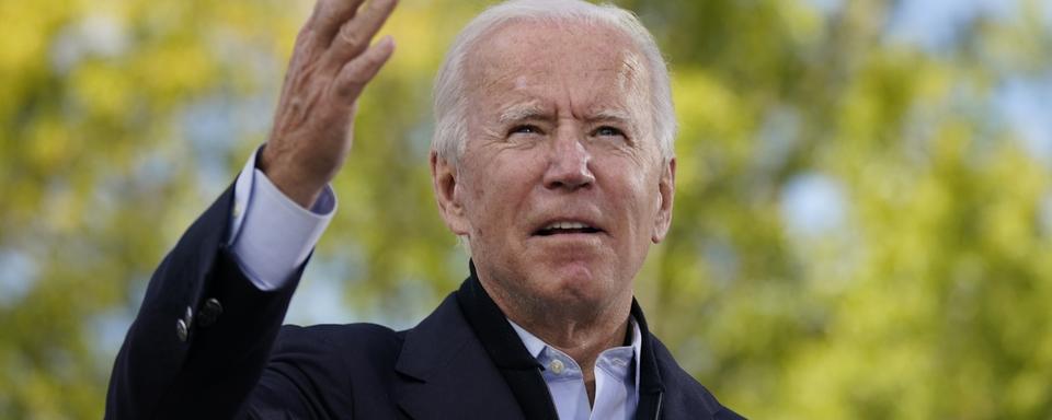 Joe Biden lors d'un meeting de campagne. [AP - Carolyn Kaster]