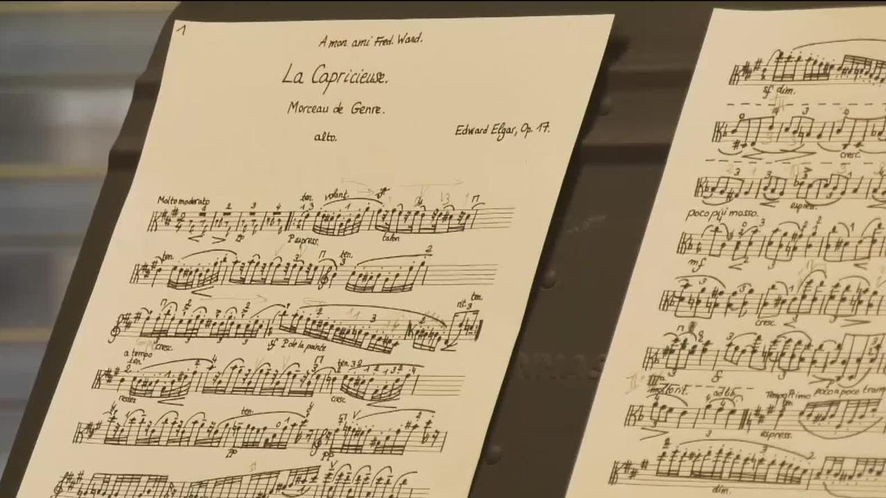 Une partition dans une salle de la Haute école de musique de Neuchâtel. [RTS - 12h45]