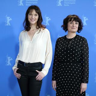 Véronique Reymond et Stéphanie Chuat le 24 février 2020 lors de la 70e Berlinale. [Keystone - Ronald Wittek]