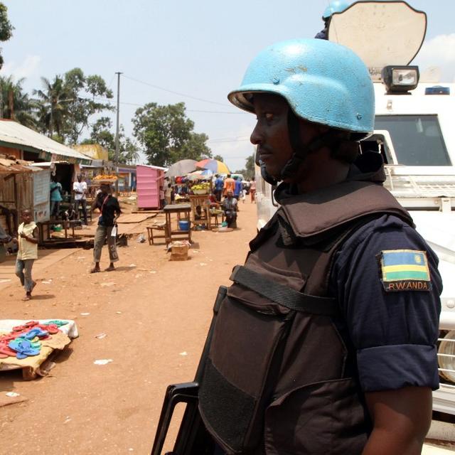 Un soldat rwandais en Centrafrique. [AFP - Edouard Dropsy]