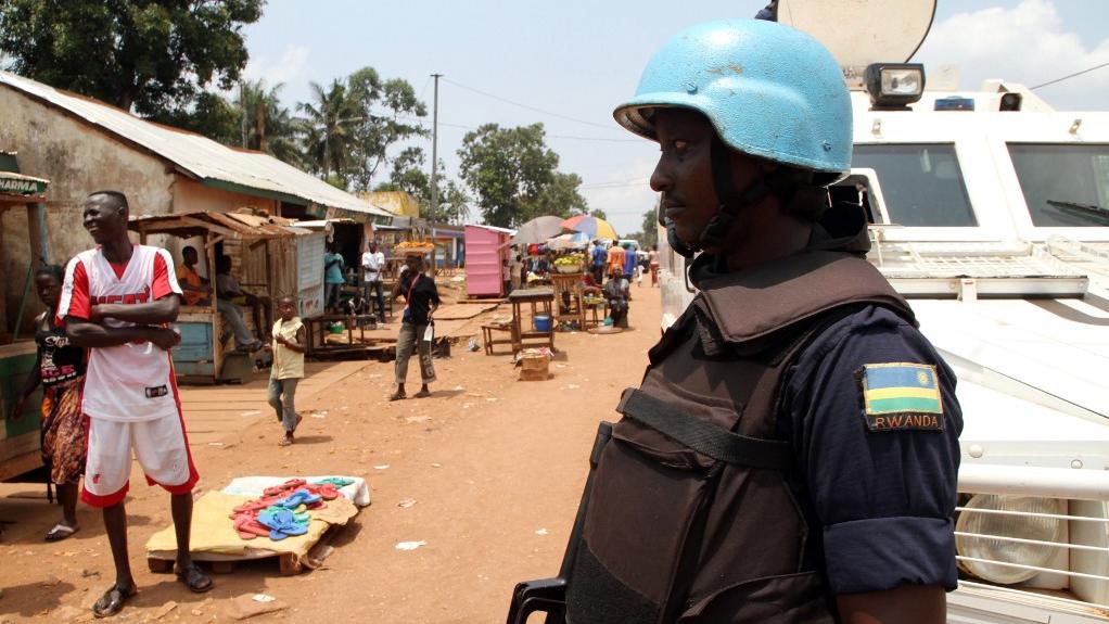 Un soldat rwandais en Centrafrique. [AFP - Edouard Dropsy]