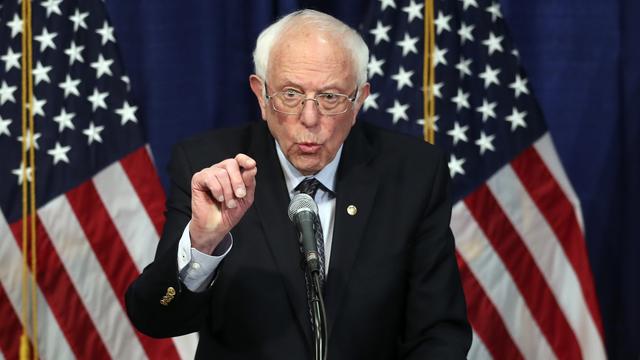 Bernie Sanders lors de sa déclaration mercredi 11.03.2020 depuis sa ville de Burlington. [AP/Keystone - Charles Krupa]