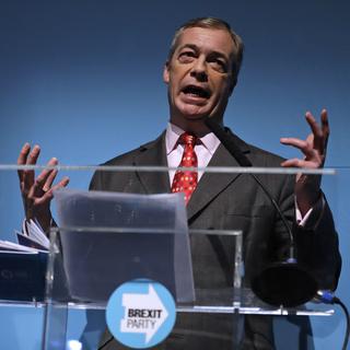 Nigel Farage, leader du Brexit Party au Royaume-Uni. [AP Photo/Keystone - Kirsty Wigglesworth]