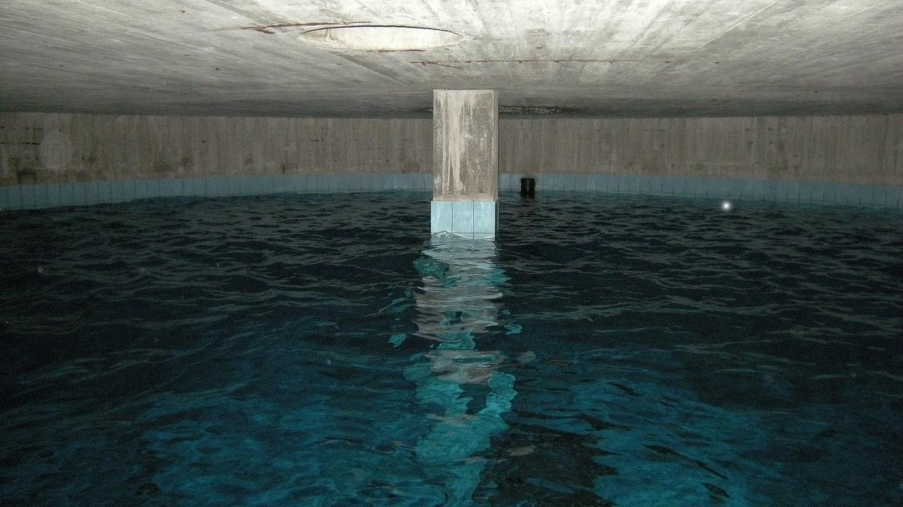 Le réservoir d'eau potable de Gordola (TI). [Keystone/Eawag - Andri Bryner]
