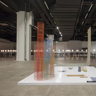 Oeuvres de Julie Richoz exposées aux Swiss Design Awards à Bâle le 15 juin 2015. [Keystone - Patrick Straub]