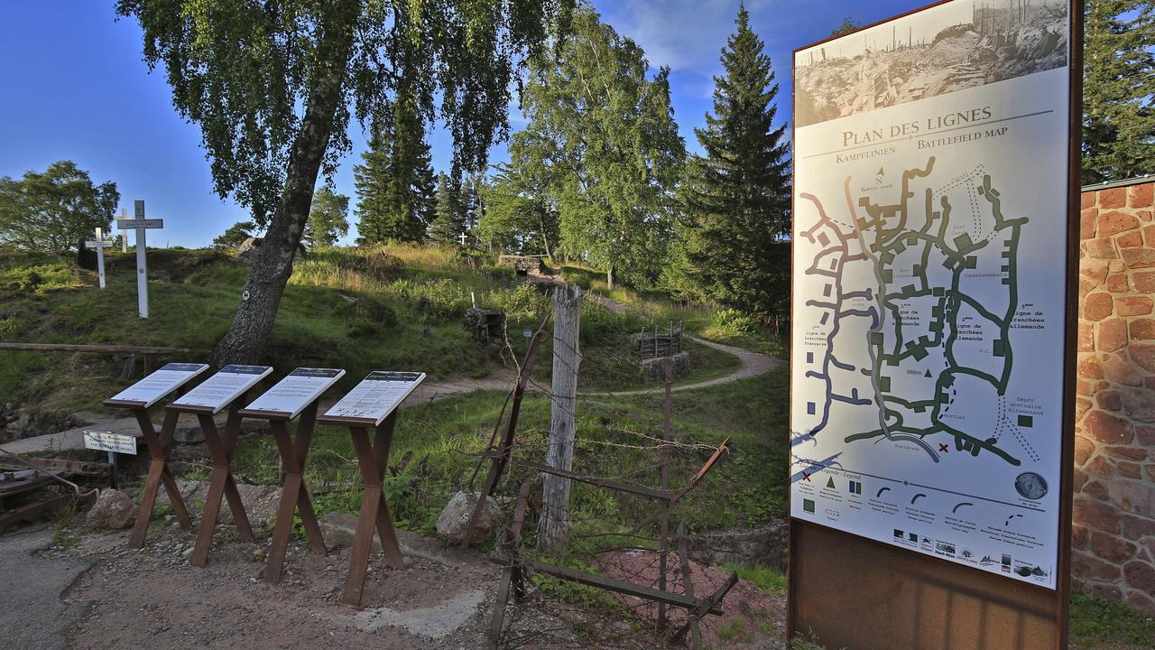 L'entrée du Mémorial du Linge dans les Vosges, en Alsace, où la rarissime trouvaille sera exposée. [AFP - Franck Charel]