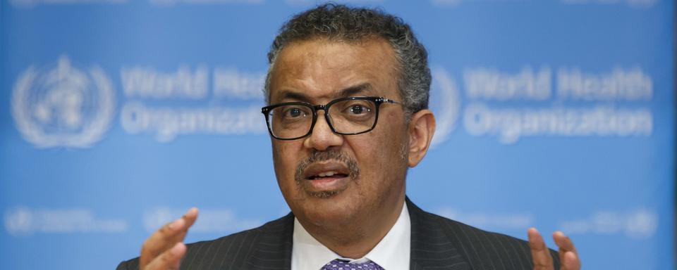 Le directeur général de l'OMS Tedros Adhanom Ghebreyesus. [Keystone - Salvatore Di Nolfi]